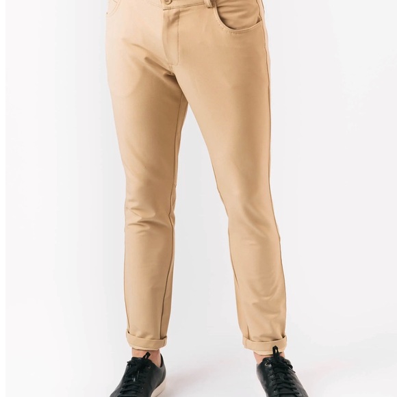 Men's Khaki Office Chinos 30" - Zyia Activewear - Picture 5 of 5